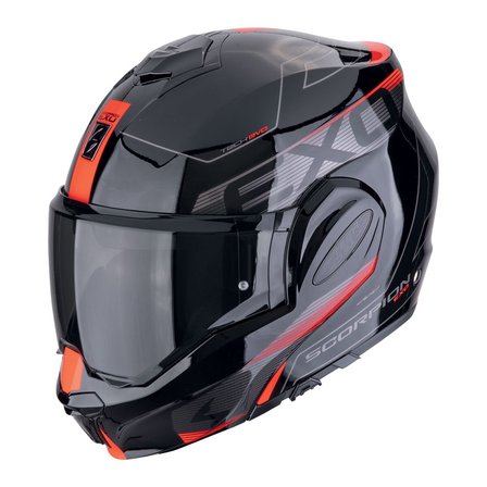 Scorpion Exo-Tech Evo Traveller Çene Açılabilir Motosiklet Kaskı Siyah  Kırmızı