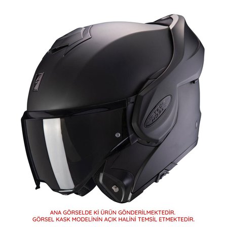 Scorpion Exo-Tech Evo Traveller Çene Açılabilir Motosiklet Kaskı Siyah  Kırmızı