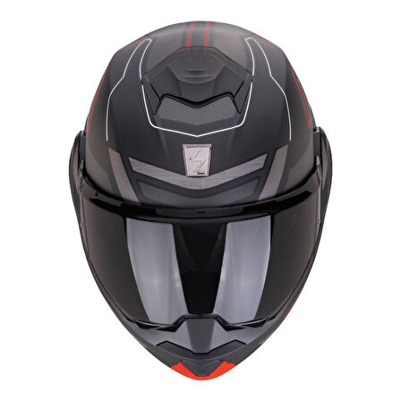 Scorpion Exo-Tech Evo Conquer Çene Açılabilir Motosiklet Kaskı Mat Siyah  Kırmızı
