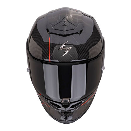 Scorpion EXO R1 Evo Carbon Cynergy Spor Motosiklet Kask Siyah  Kırmızı
