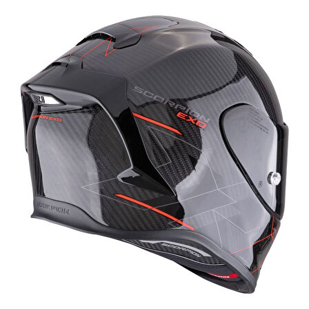 Scorpion EXO R1 Evo Carbon Cynergy Spor Motosiklet Kask Siyah  Kırmızı
