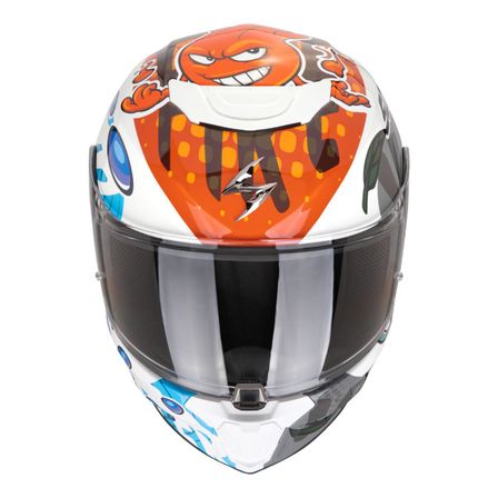 Scorpion EXO-JNR Air THE4ELEMENTS Kapalı Çocuk Motosiklet Kaskı Beyaz  Mavi  Turuncu