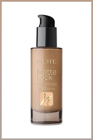 Matte Lock Foundation 120 Medium Beige SPF 50 Yoğun Kapatıcı Mat Bitişli Fondöten