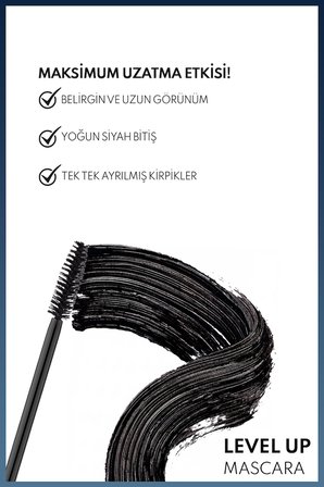 Level Up Ekstra Hacim Veren Maskara - Siyah