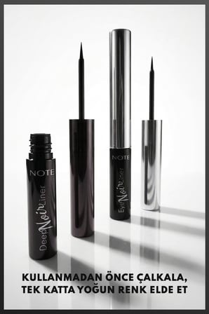Note Deep Noir Liner Suya Dayanıklı Likit Dipliner - Siyah