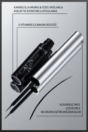 Note Eye Noir Liner Suya Dayanıklı Likit Eyeliner - Siyah