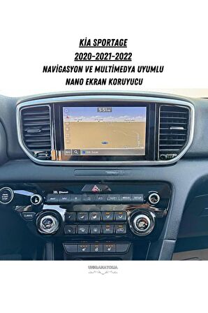 Kia Sportage 2020 2021 2022 Uyumlu 8 inç  Navigasyon ve Multimedya Nano Ekran Koruyucu