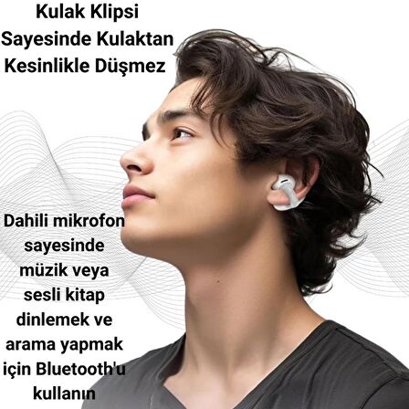 Coofbe Yeni Nesil Klipsli Bluetooth Vers.5.3 Kulakiçi Bluetooth Kulaklık Stereo Kulakiçi Kulaklık