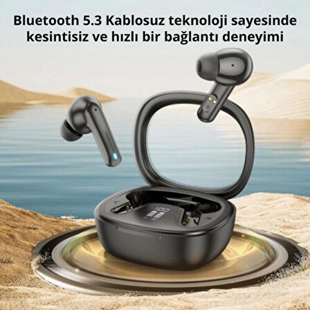 Coofbe Şarj Göstergeli Bluetooth Vers.5.3 TWS Stereo Kulakiçi Bluetooth Kulaklık HIFI Jerry Cipli 