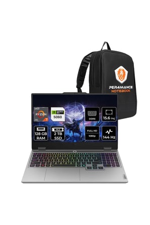 LOQ Ryzen 7 250 128GB 2TB SSD RTX5060/8GB 100W 15.6" FHD 144Hz FDOS Gaming Laptop & Çanta