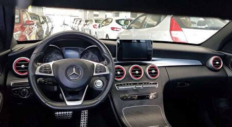 Mercedes W205 C Serisi 2015-2018 Uyumlu Klima Halkası Kırmızı