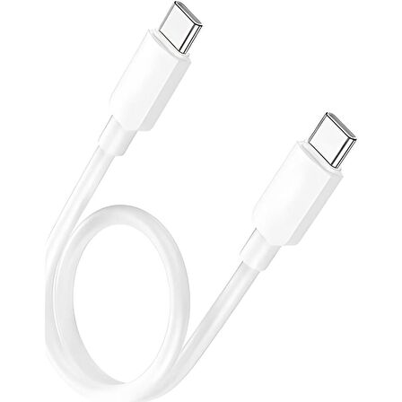 Coofbe 0.25cm 60W Type-C To Type-C Şarj Kablosu Kısa Powerbank Kablosu İphone 15 Pro Max Şarj Uyumlu