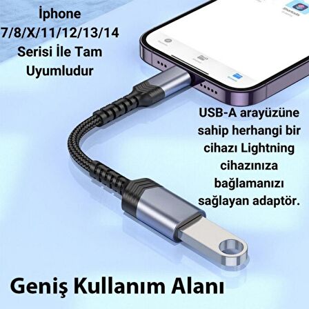 Coofbe Lightning iPhone Usb Dönüştürücü İphone Mouse Klavye Flash Disk Dönüştücü İphone Dönüştürücü