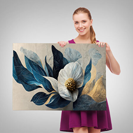 Dekoratif Çiçek Duvar Tablosu-3707