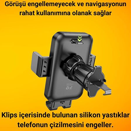 Coofbe AirOutlet Mekanızmalı Havalandırma Araç İçi Telefon Tutucu Araç Tutucu Telefon Tutucu