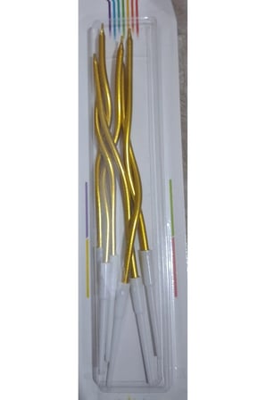 Kıvrımlı 6 Adet Pasta Mumu