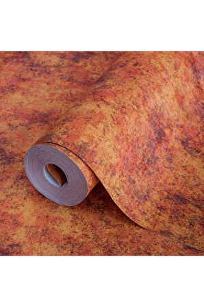 Alfa Soyut Düz Kumaş Dokulu Duvar Kağıdı 3710-5, Turuncu 16,50 M² | Ce, Iso 9001, Iso 10002