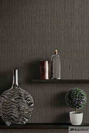 Alfa Kumaş Desen Duvar Kağıdı 3711-6, Koyu Gri, 16,50 M² Silinebilir | Ce, Iso 9001, Iso 10002