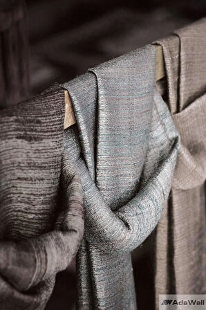 Alfa Kumaş Desen Duvar Kağıdı 3711-6, Koyu Gri, 16,50 M² Silinebilir | Ce, Iso 9001, Iso 10002