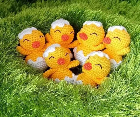 Amigurumi civciv anahtarlık aksesuar hediyelik 