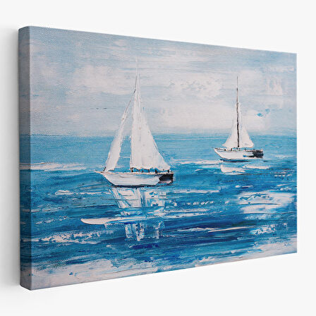 Yaz Yelkenli Dekoratif Kanvas Duvar Tablosu-3711