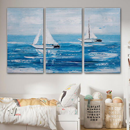 Yaz Yelkenli Dekoratif Kanvas Duvar Tablosu-3711