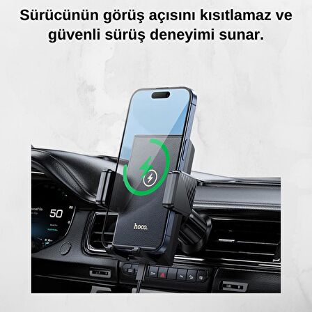 Coofbe Wireless Magsafe 15W Kablosuz Araç Şarjı Telefon Tutucu İphone 12 13 14 15 Pro Max Uyumlu