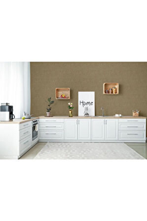 Alfa Kaba Yün Tüvit Dokusundan Esinlenilmiş Duvar Kağıdı, 3712-4, Bej, Kahverengi, 16,50 M²