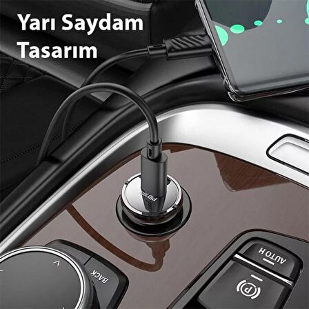 Coofbe Şarj Akım Korumalı Type-C Girişli PD30W Araç Çakmaklık Şarjı Şarj Akım Korumalı  Araç Çakmaklık Hızlı Şarj Aleti