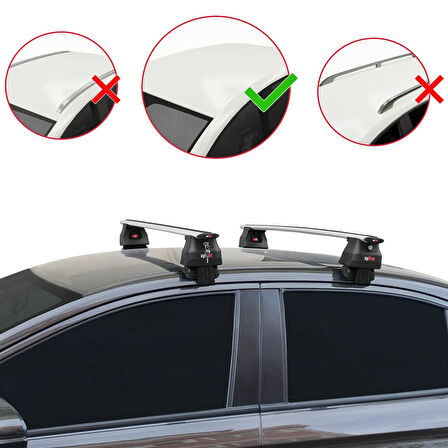 Honda City 2021 ve Sonrası ile Uyumlu ACE-4 Ara Atkı Tavan Barı Gri 2 Adet