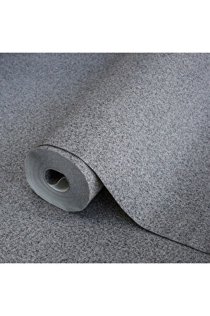 Mika Taşından Esinlenilmiş Sade Dokulu Duvar Kağıdı, Alfa 3713-5, Koyu, Gri, 16,50 M²