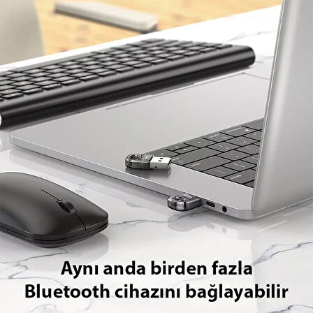 Hoco UA28 Transparan USB Bluetooth 5.1 Mini Taşınabilir Bluetooth Alıcısı Adaptörü