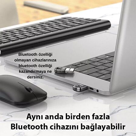 Coofbe Bluetooth Vers.5.1 USB Bluetooth Adaptör USB Bluetooth 5.1 Wireless Adaptör Tak Çalıştır