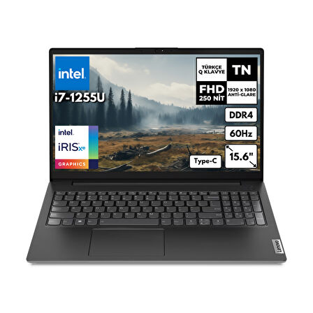 Lenovo V15 G3 i7-1255U 8GB 1 TBSSD Intel Iris Xe Graphics 15.6" FHD Windows 11 Home Notebook 82TT00C6TXHMF33