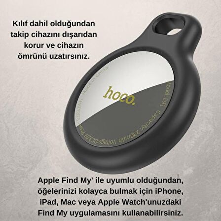 Coofbe Apple Lisanslı Akıllı Takip Cihazı Air Tag GPS Kedi Köpek Araç Bavul Araç Takip Cihazı Airtag
