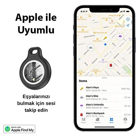 Coofbe Apple Lisanslı Akıllı Takip Cihazı Air Tag GPS Kedi Köpek Araç Bavul Araç Takip Cihazı Airtag