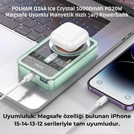 Coofbe HC Seri Magsafe Uyumlu Manyetik PD20W 10000mAh Powerbank İphone 12 13 14 15 Pro Max Powerbank