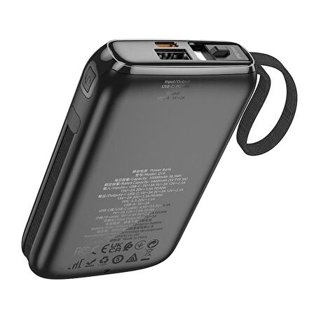 Coofbe Dijital Göstergeli Dahili Type-C Kablolu Ve İphone Kablolu 30W 10000 Mah Powerbank Şarj Cihazı