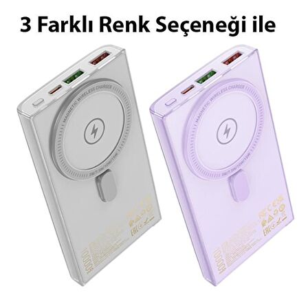 Coofbe Super Şarj Magsafe Uyumlu 22.5W+PD20W 10000mAh Powerbank İphone 12 13 14 15 Pro Max Powerbank