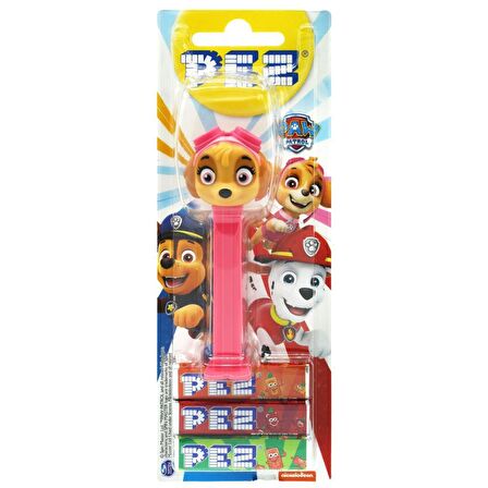 Pez Oyuncaklı Meyve Aromalı Şeker 3 x 8,5 Gram Paw Patrol Serisi Skye Figürü