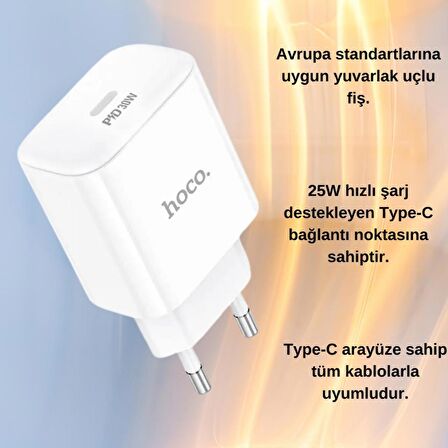Coofbe Super Şarj Akım Koruma Pd Type-C Girişli  30W Şarj Başlık Samsung Xiaomi İphone Şarj Başlığı 