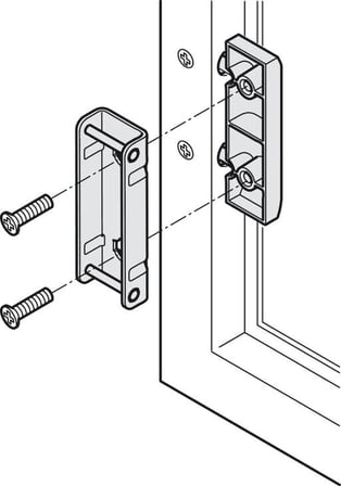 Häfele Adaptör, 20 Mm Alüminyum Çerçeveli Düşer / Kalkar Kapaklar İçin (1 Set)