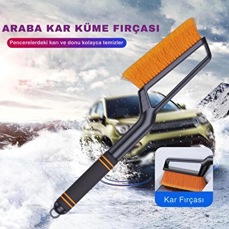 Coofbe Quick Clean 82CM Uzatılabilir 2in1 Araç Kar Fırçası Ve Buz Kazıyıcı Oto Kar Kazıyıcı Aparat