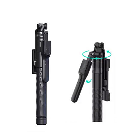 Coofbe Uzaktan Kumandalı Bluetooth Selfie Çucuğu Monopod Uzunluk Ayarlamalı Tripod Canlı Yayın Standı