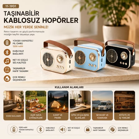 Işıklı Kablosuz Bluetooth Hoparlör USB/TF 5V
