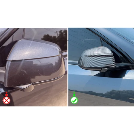 Tesla Model Y Juniper (2025+) Uyumlu  Stil Ayna Kapağı Seti - Karbon Fiber