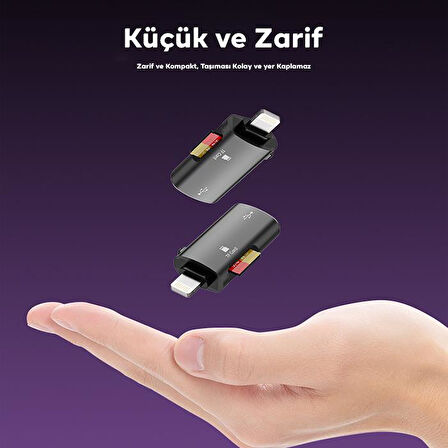 Coofbe İphone USB TF Kart Çevirici İphone Kart Okuyucu İphone USB Okuyucu Mouse Klavye Veri Aktarım