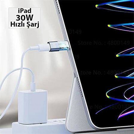 Coofbe Koruma Çipli 30W Lightning to Type-C Dönüştürücü İphone To Type-C Hızlı çevirici Şarj Adaptörü