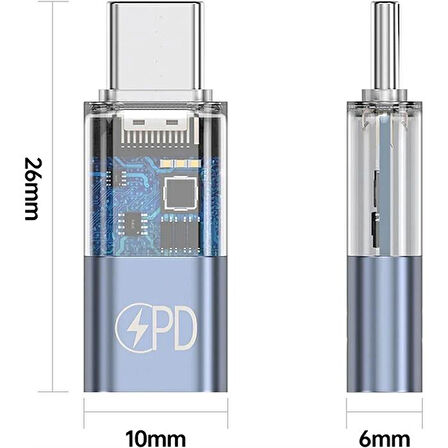 Coofbe Koruma Çipli 30W Lightning to Type-C Dönüştürücü İphone To Type-C Hızlı çevirici Şarj Adaptörü