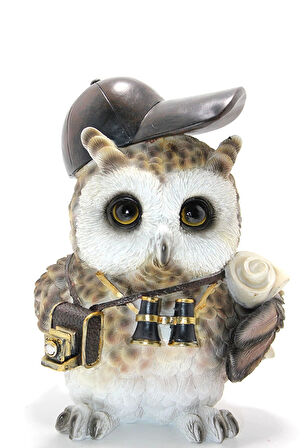 Steampunk Polyester Baykuş Figürü Model 2